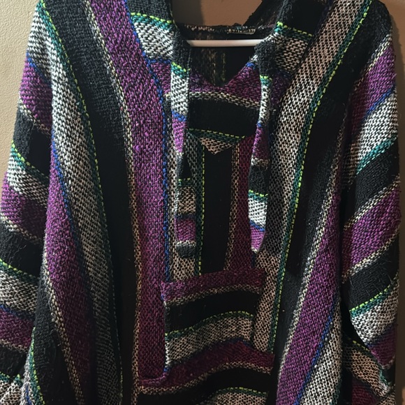 Unisex Baja beach hoodie or Mexican pancho from Mexico - Picture 2 of 2